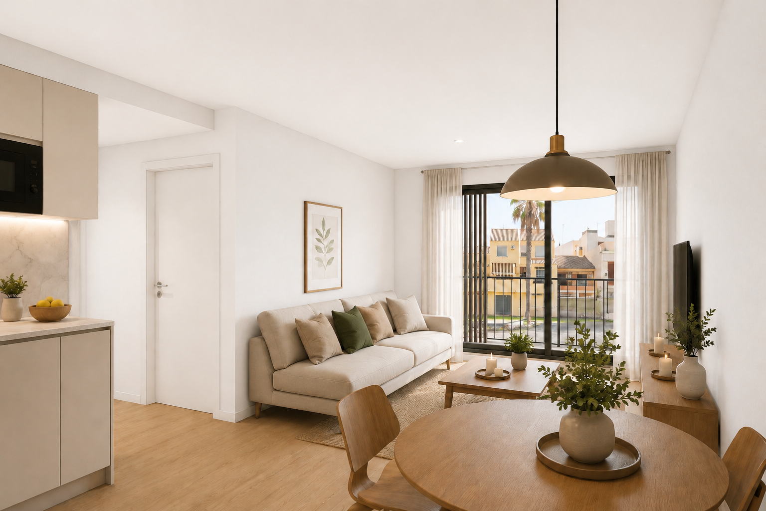 Salón de vivienda en Residencial Canet Azul